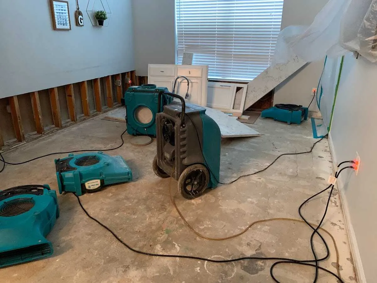 Dehumidifier in flood-cut room for Water Extraction & Removal in St. Francis